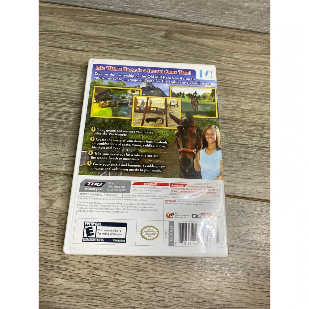 Gallop & Ride Nintendo Wii THQ‎ Horse Simulation Game Complete CIB NTSC